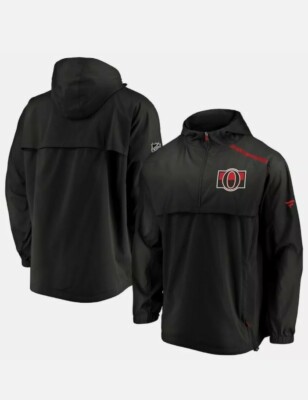 $149 Men's Fanatics Ottawa Senators Authentic Pro Rinkside 1/4 Zip Jacket 3XL