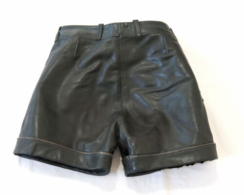 Vintage Trachten Lederhose Bund 33 cm Pfadfinder kurz Rinder Glattleder K535 - Bild 2 von 4
