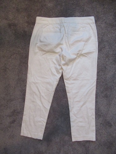 Tommy Hilfiger White Raised Paisley Fitted Cropped Capri Ankle Pants 6 - Picture 7 of 12