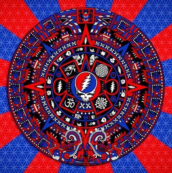 4" Grateful Dead Mayan Calendar vinyl sticker. Steal Your Face guitar  decal. | eBay