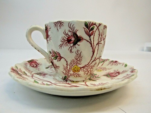 VTG Spode Copeland Rosebud Chintz Tea Cup & Saucer England - Picture 1 of 7