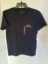 QUIKSILVER SURF CO Men's Short Sleeve Black Cotton T-Shirt - Size Small - NWT