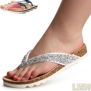 Damen Riemchen Zehentrenner Glitzer Sandalen Sandaletten Snake Optik