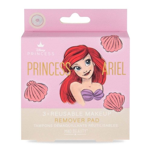 Disney Prinzessin Belle oder Arielle Reinigung wiederverwendbare Make-up Entferner Pads 3er Set - Bild 2 von 9