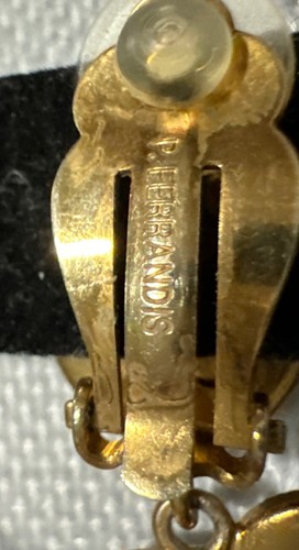 Philippe Ferrandis Paris Earrings Drops White Dangles French.Excellent condition - Picture 8 of 12