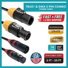 PowerCON True 1 and DMX Combo Pro Cable (5 Pin)