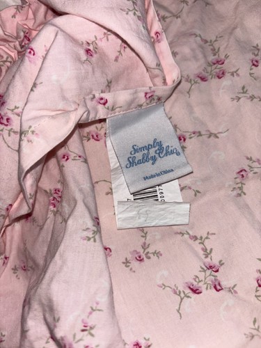 Simply Shabby Chic Ruffled Pillow Sham Pink Cabbage Roses 18 x 26 - Picture 4 of 4