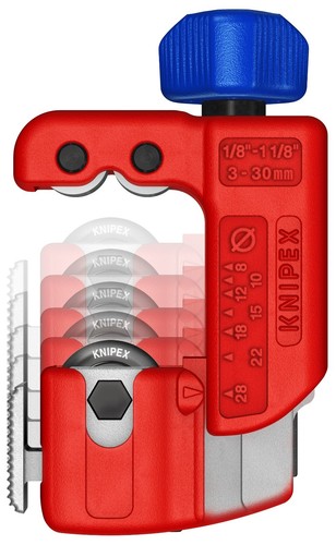 Knipex 90 31 01 TubiX S QuickLock Copper Stainless Steel Mini Pipe Cutter 3-30mm - Picture 2 of 8