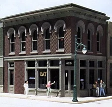 Design-Preservation The Other Corner Cafe Kit - HO Scale Model Railroad