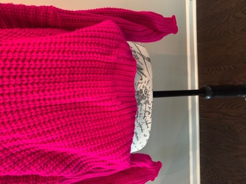 NWT ELODIE Open Stitch Pullover Women's Sweater in Pink Size Medium - Picture 5 of 9