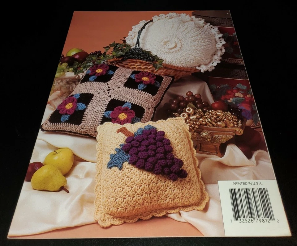 CJ13 ANNIE'S ATTIC 1996, FOLLETO ALMOHADAS VICTORIANAS DE FRUTAS Y FLORES CROCHET  Foto 2 de 2
