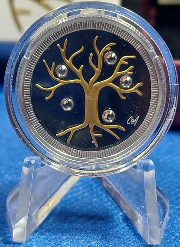 2014 Canada $3 Jewel of Life 99.99% Silver Proof w Swarovski Crystal Set Box/COA - Picture 6 of 17