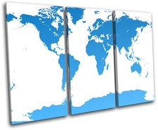 Vector Globe World Maps Flags TREBLE CANVAS WALL ART Picture P...