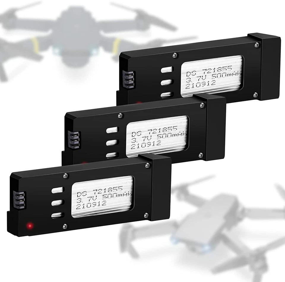 6 Stück 3,7V 500mAh Upgrade Lipo Akku für Drone RC Drohne Quadcopter Ersatzteile - Bild 3 von 4
