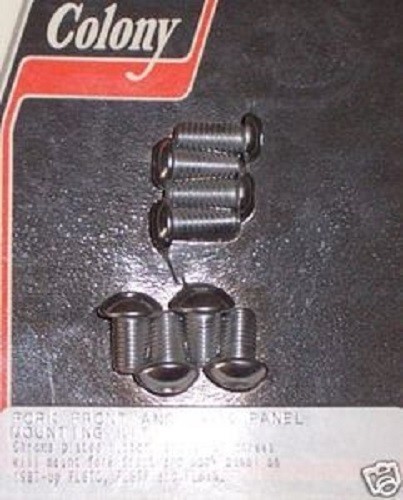 Harley Chrome Front fork & Back panel Mount kit 87up FLSTC/F/N Colony 9981-8 New - Foto 1 di 1