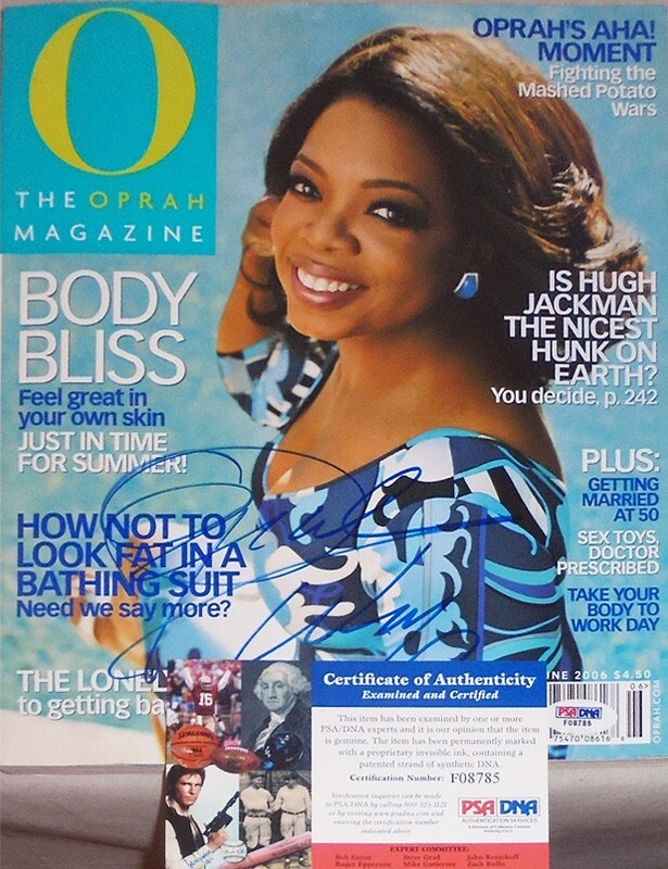 -Rare- 2006 -OPRAH WINFREY- PSA/DNA Signed/Autograph/Auto O Magazine