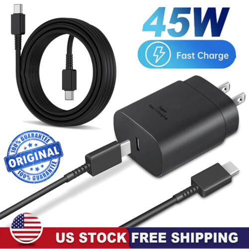 45W Fast Charging USB Type C Wall Charger For iPhone 16 Pro Max 15 14 13 12 11 X