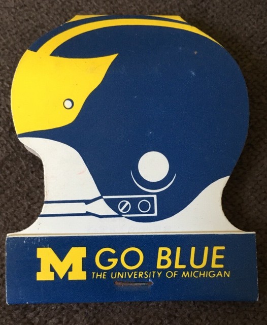 Vintage University Of Michigan Football Schedule Matchbook Cover 1982