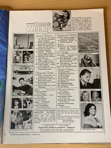 The Australian Women's Weekly Magazine June 24 1981 Melinda McMahon - Picture 2 of 2