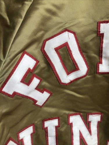 Chaqueta de fútbol americano vintage de los 80 NFL Chalkline San Francisco 49ers espalda deletreada - Imagen 2 de 9
