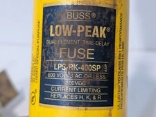 Cooper Bussman LPS-RK-400SP Low-Peak Dual-Element Delay Fuse 400A 600V-Free Ship
