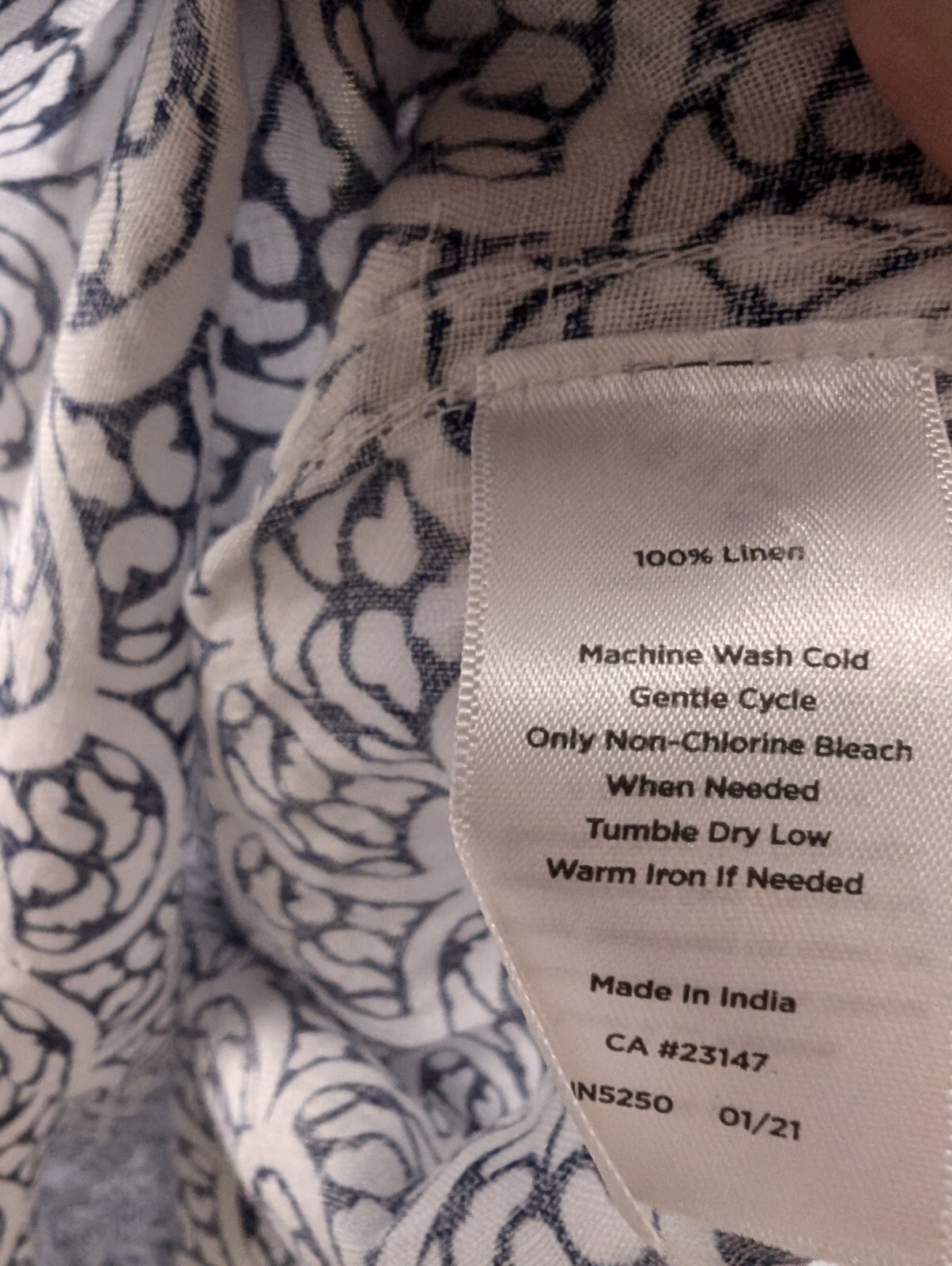 Talbots Top Linen Blouse Split Neck Pullover Blue… - image 7