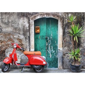 Fototapete Red Scooter Vespa Motorroller Tapezieren Renovieren Vliestapete Foto Ebay