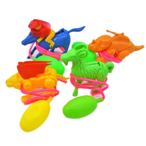 8 Pcs Air Pressure Jump Horse Toys Carnival Prizes Inflatable Child