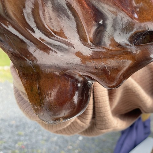 RARE & LARGE Hand Carved Folk Art Wood Bull Trade Sign Wall Plaque Steer Western - Picture 16 of 24