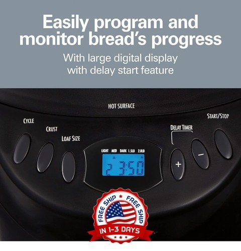 Maquina Para Hacer Pan Digital Bread Maker 2 Libras 12 Programas Rapido Facil - Picture 7 of 8