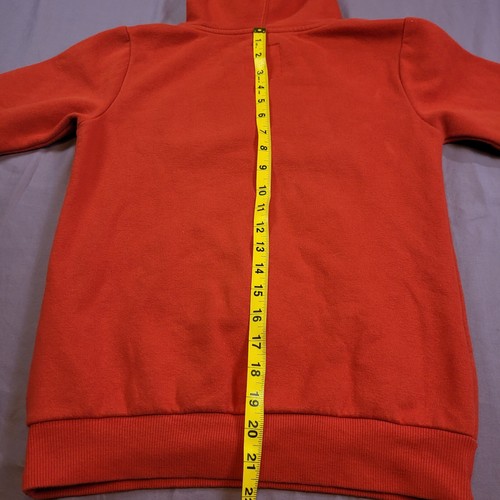 Levi's Boys Medium 10/12 Red Hoodie Textured Raised Logo Long Sleeve 12-13 Years - Picture 8 of 11