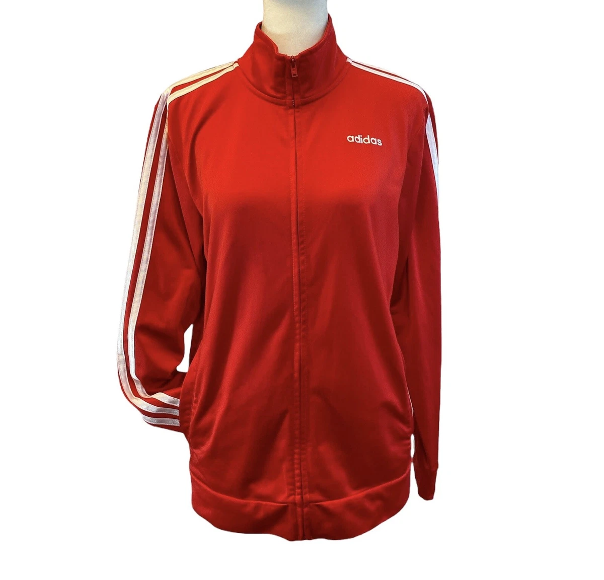 Girls red adidas jacket cheap