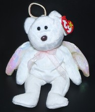 TY BEANIE BABIES HALO ANGEL BEAR PINK BOW 8.5"NEW W/TAG RETIRED BB623