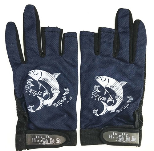 1 Pair Nonslip Palm 3 Half Finger 2 Full Fingers Fishing Gloves - Picture 19 of 21