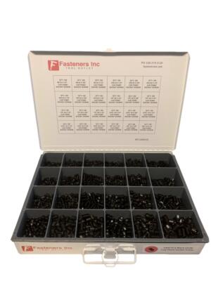 2400 Pcs Socket Set Screw Black Oxide Cup Point Assortment Fine & Coarse Thread
