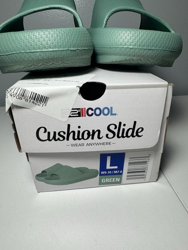 32 Degrees Cool Unisex Cushion Slide Sandals Large W9-10 /M7-8 Mint Green - 第 1/8 張圖片