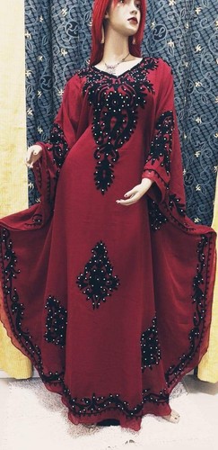 SALE New Moroccan Dubai Kaftans Farasha Abaya Dress Very Fancy Long Gown MS 287 - Picture 5 of 9