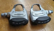 Vintage Exus E-7 Clipless Road Bike Pedals  9/16" (Look Delta cleat compatible)