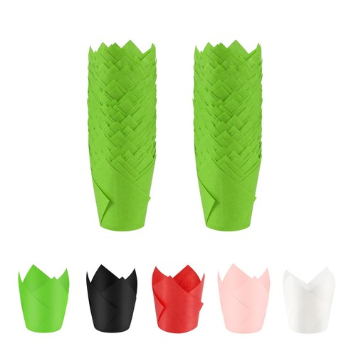 Tulip Cupcake Liners 100-Count Baking Cups Standard Tulip Muffin Cupcake Natu... - 第 1/6 張圖片