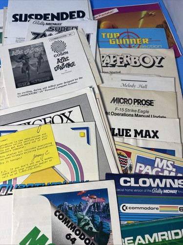 VTG Atari Commodore 64 Computer Game Manual LOT Vintage Computer Ephemera - Afbeelding 5 van 10