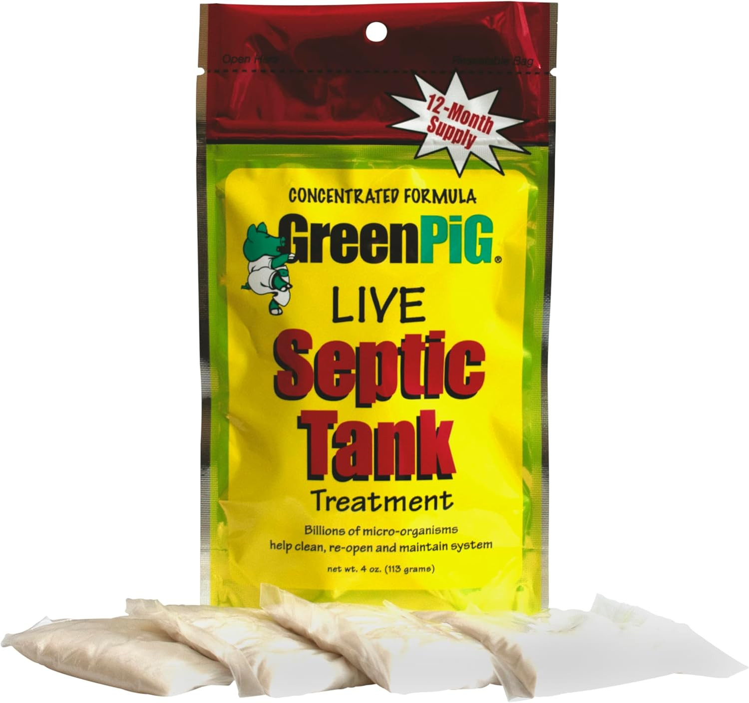 Septic Tank Treatment Packets, Septic Safe Clog Remover, Prevents Expensive Sept