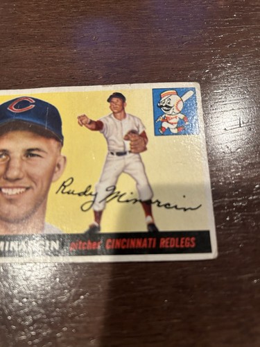 1955 Topps Rudy Minarcin #174 EX Cincinnati Redlegs hohe Nummer - Bild 4 von 6