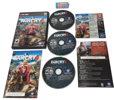 FAR CRY 4 LIMITED EDITION 2014 PC Game Ubisoft Action-Adventure 3 disks DVD ROM