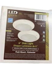 Canarm GreenChoice LED 6” Disk Light 960 Lumens 3000K 15W Mount Ceiling Twin Pk 