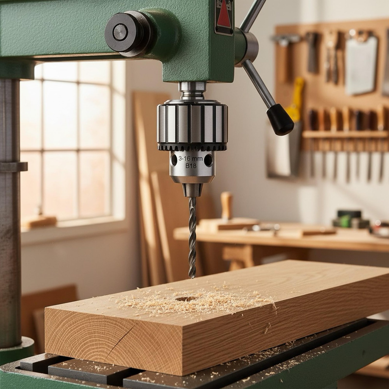 5/8 Heavy Duty Drill Chuck with MT2 Arbor  3/8-16 Drawbar Thread - Includes K...