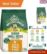 1.5 kg Senior Small Breed Dry Dog Food - Turkey & Rice Formula for Joint Health 8.66 per kilo