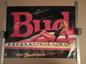 Vintage 1991 Miss Budweiser Bernie Little Racing Poster 20" x 28" -used-