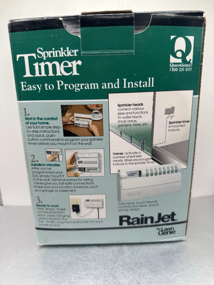Temporizador automático de rociadores Rainjet by Lawn Genie RJ6 6 zonas 1 horario de riego Foto 2 de 4