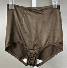 Hanes Control Shapewear Brown Medium Girdle Panty Women 0700 Satin Shiny Panties
