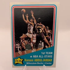 1972-73 Topps Basketball  Kareem Abdul-Jabbar Card # 163 Check Picture 